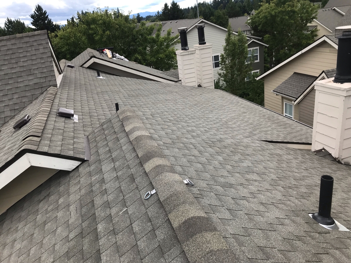 A view of the roof from above.