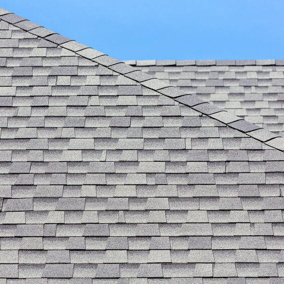 A close up of the roof of a house